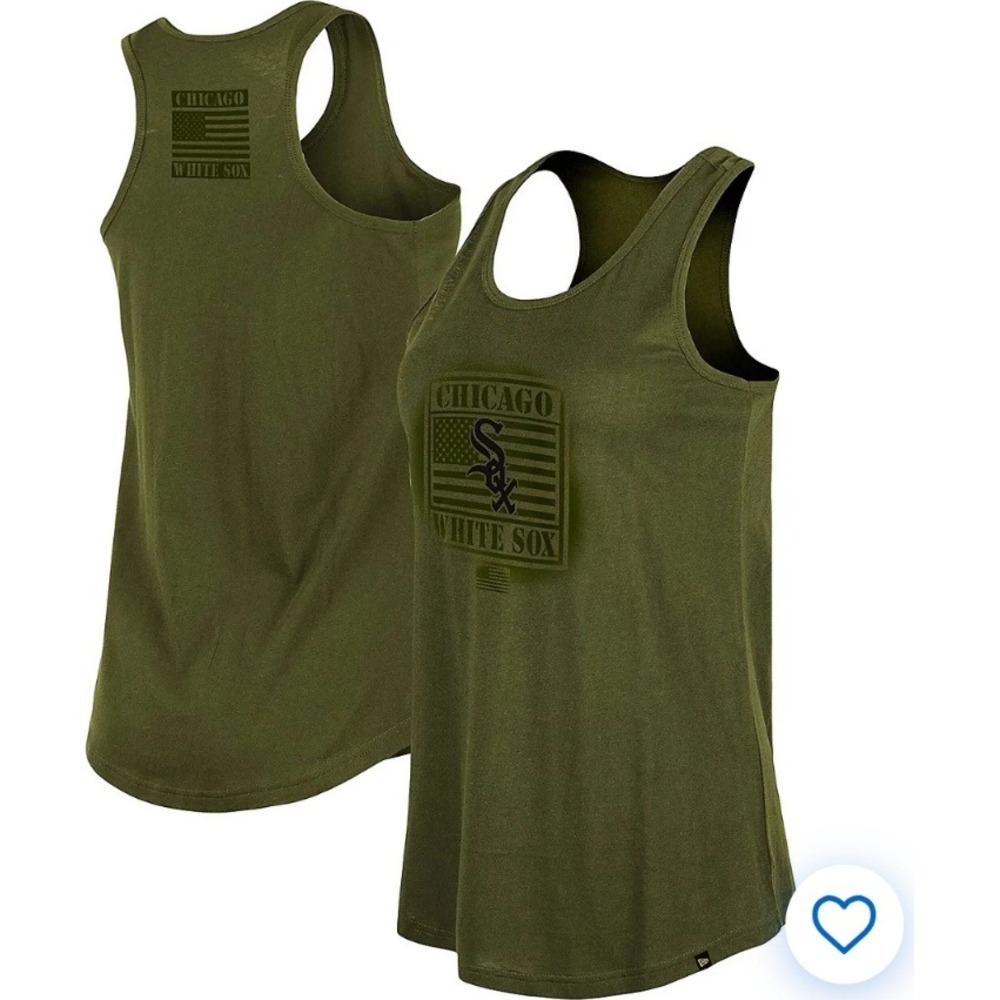 New Era Chicago White Sox  Green Tank‎ Armed Forces 2023 Top Sleeveless  XXL NWT